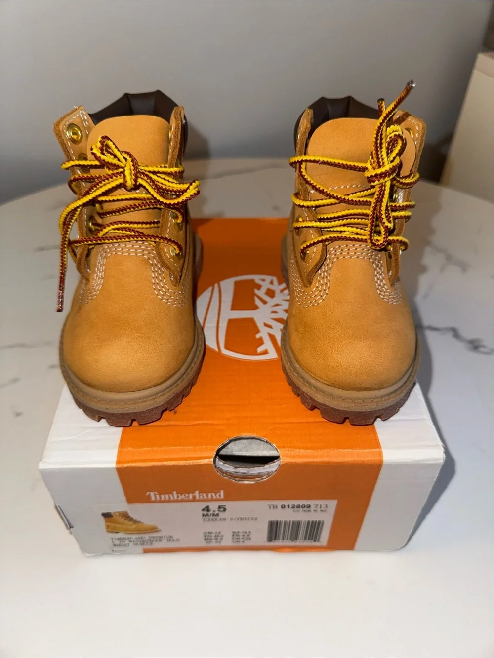 NEW Timberland Infant Wheat/Tan Lace-Up Leather Boots